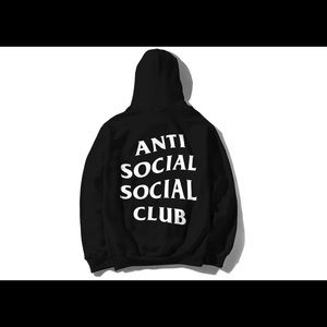 Black Anti Social Social Club Zip Up Hoodie